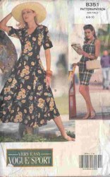 8351 EZ VOG LONG FLARE-SHORT TAPER DRESS SLVS OR NOT PATTERN 6-8